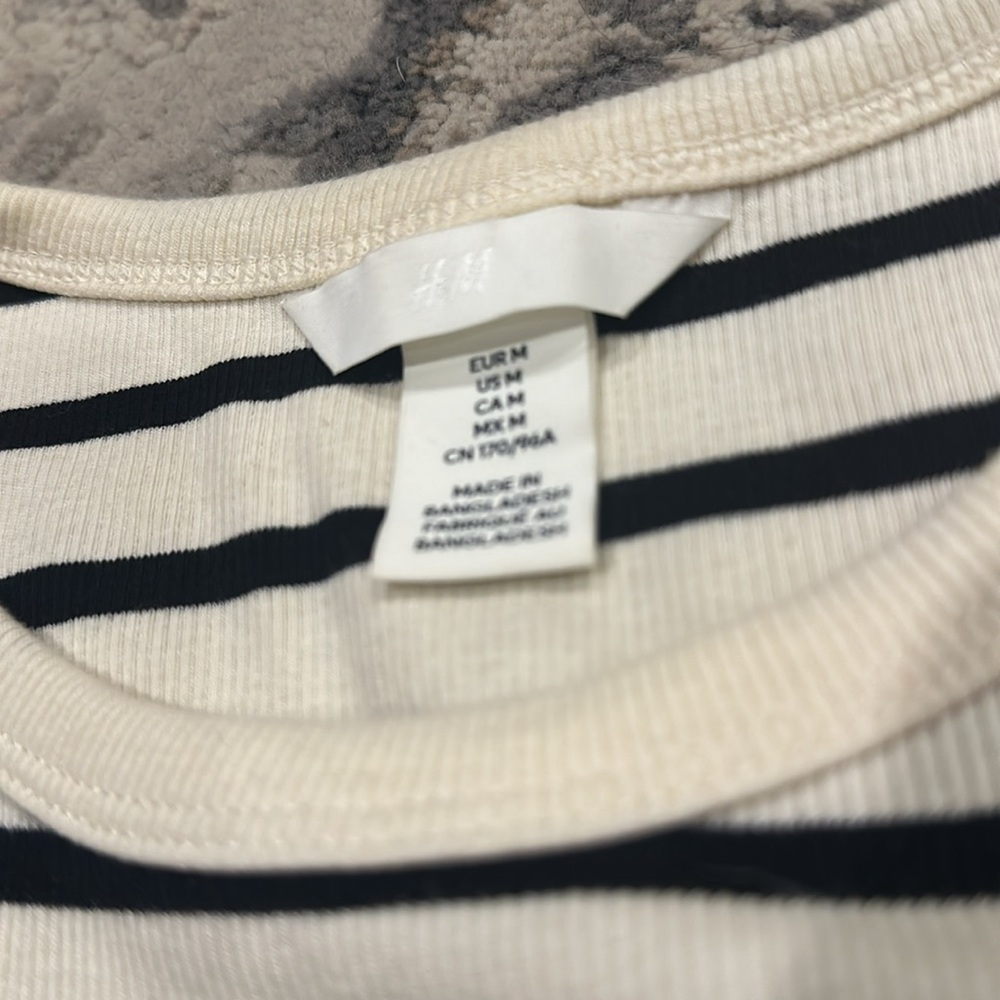 H&M Ribbed Striped Crop Top Tank - Picture 10 of 16